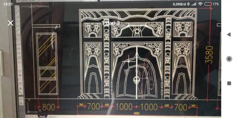 gambar sketsa tangan menjadi autocad 2d drafter cad