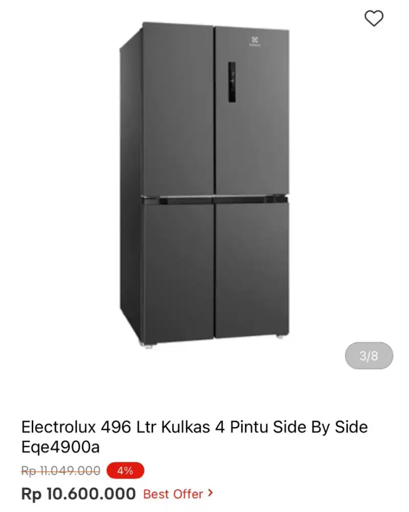 KJLKAS ELECTROLUX SBS 4 PINTU EQE4900A