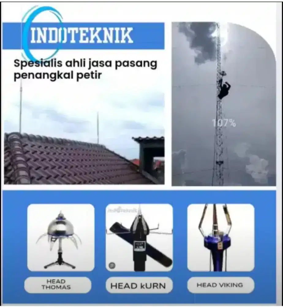 Ahli jasa pasang penangkal petir Taktakan Walantaka Serang