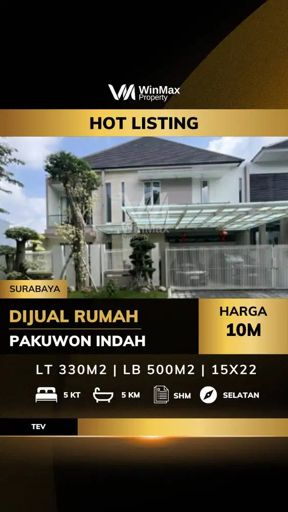 DIJUAL RUMAH Lokasi PAKUWON INDAH