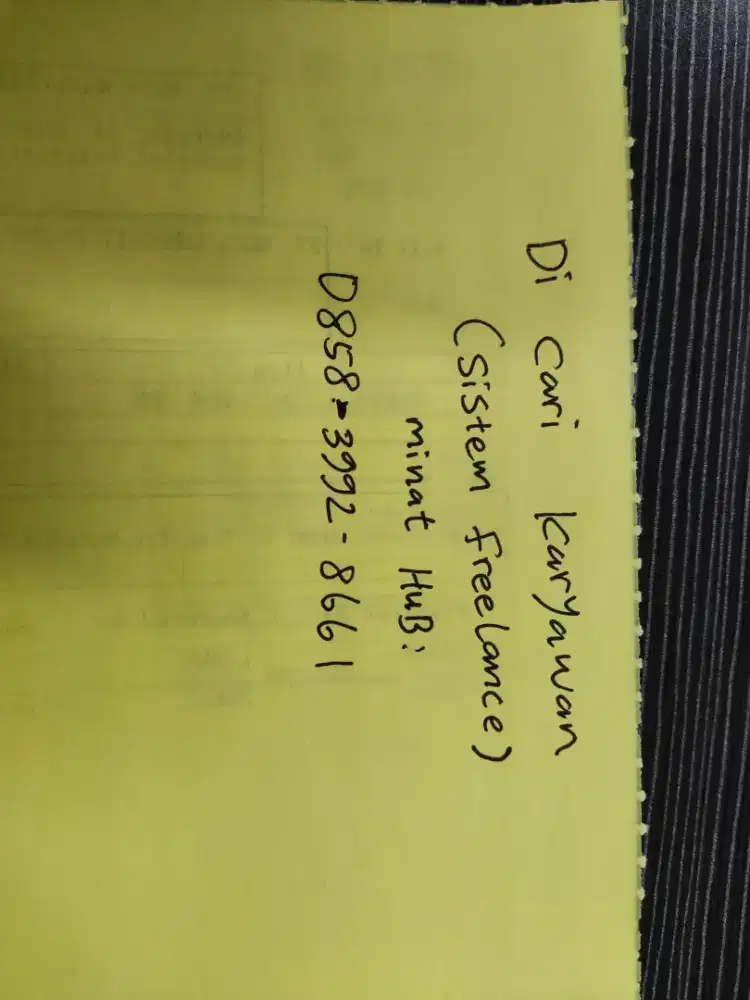 Dicari karyawan freelance