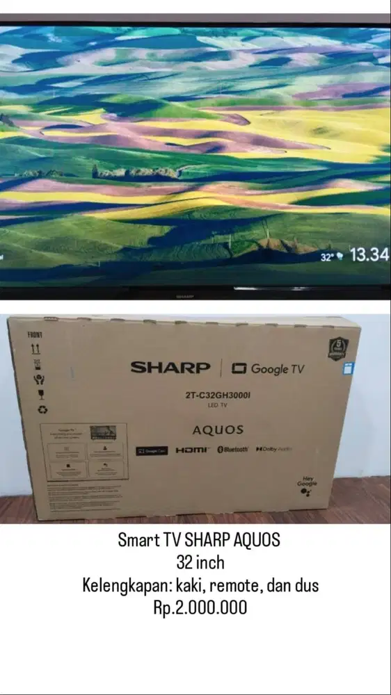 SMART TV SHARP AQUOS 32 INCH – SMART, JERNIH, BERKELAS!