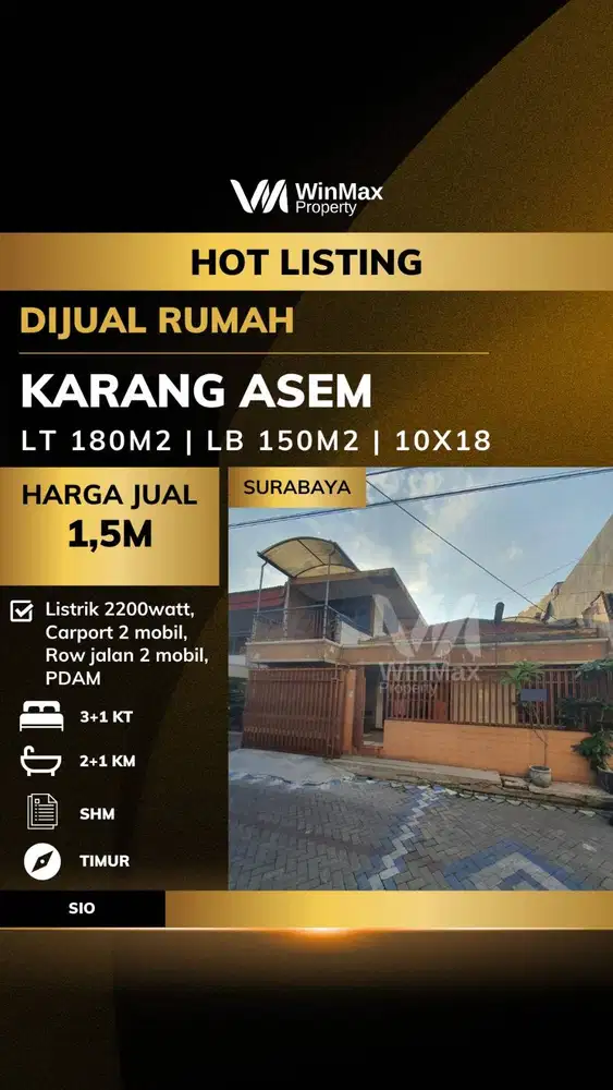 DIJUAL RUMAH Lokasi KARANG ASEM