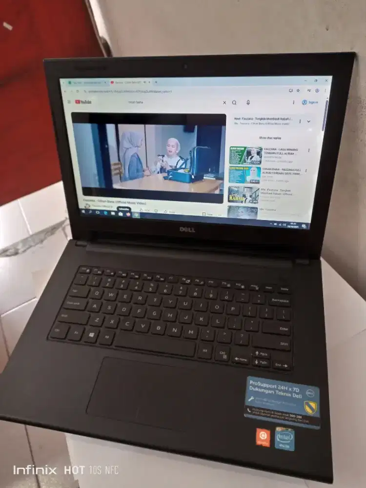 Laptop Dell 3442 second normal (RAM4 HDD500) layar14  win10 batre 2jam