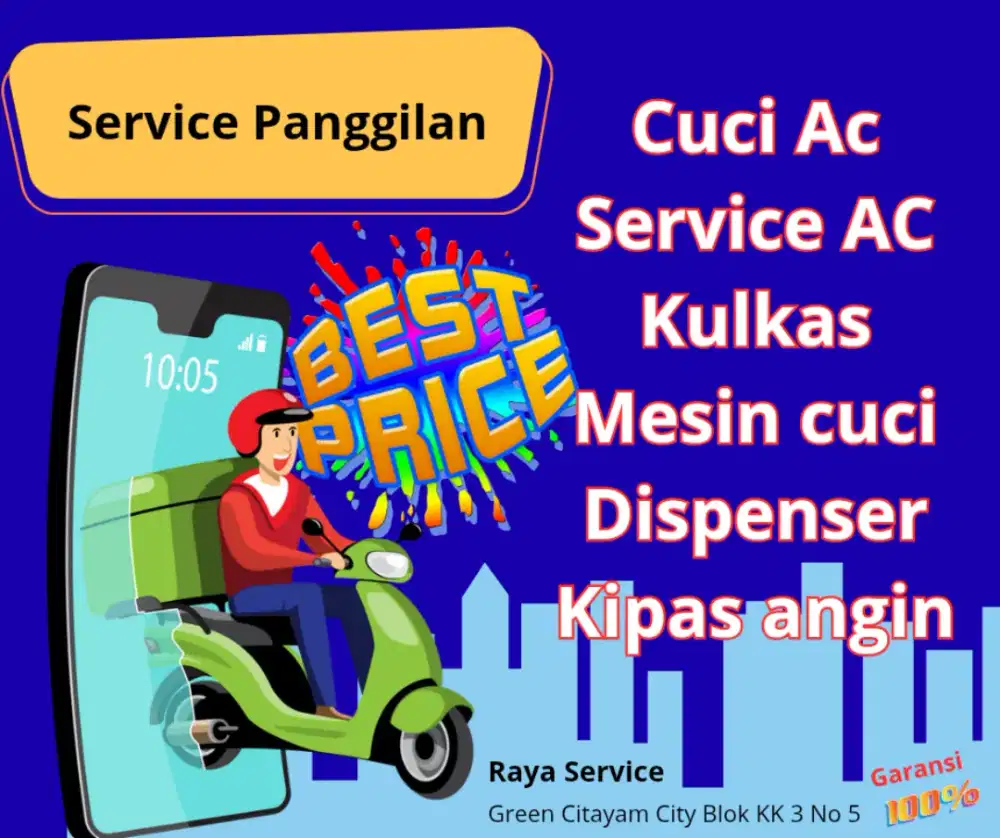 Cuci AC dan Service AC, Kulkas, Mesin cuci dan Dispenser