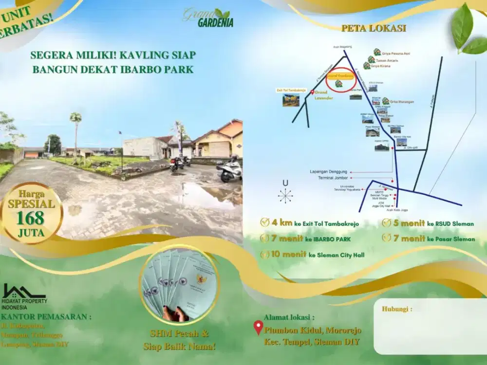 Tanah SHM 80–149 m² Dekat Ibarbo Park Mulai Rp168 Juta!