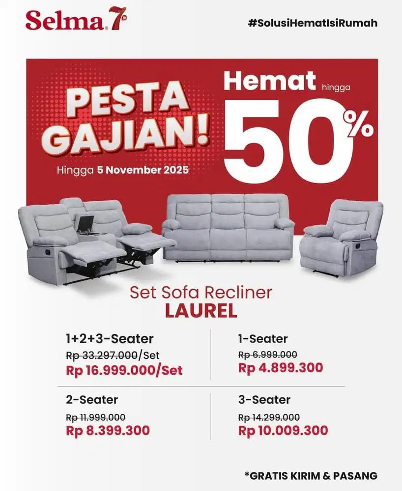 Sofa set harga terendah