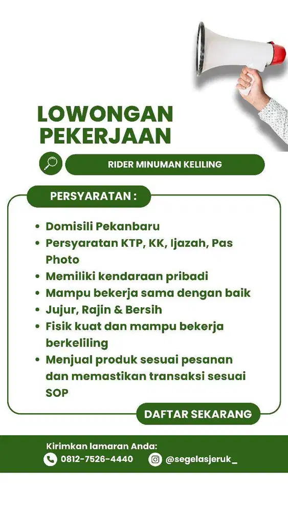 Karyawan Gerobak Minuman Keliling