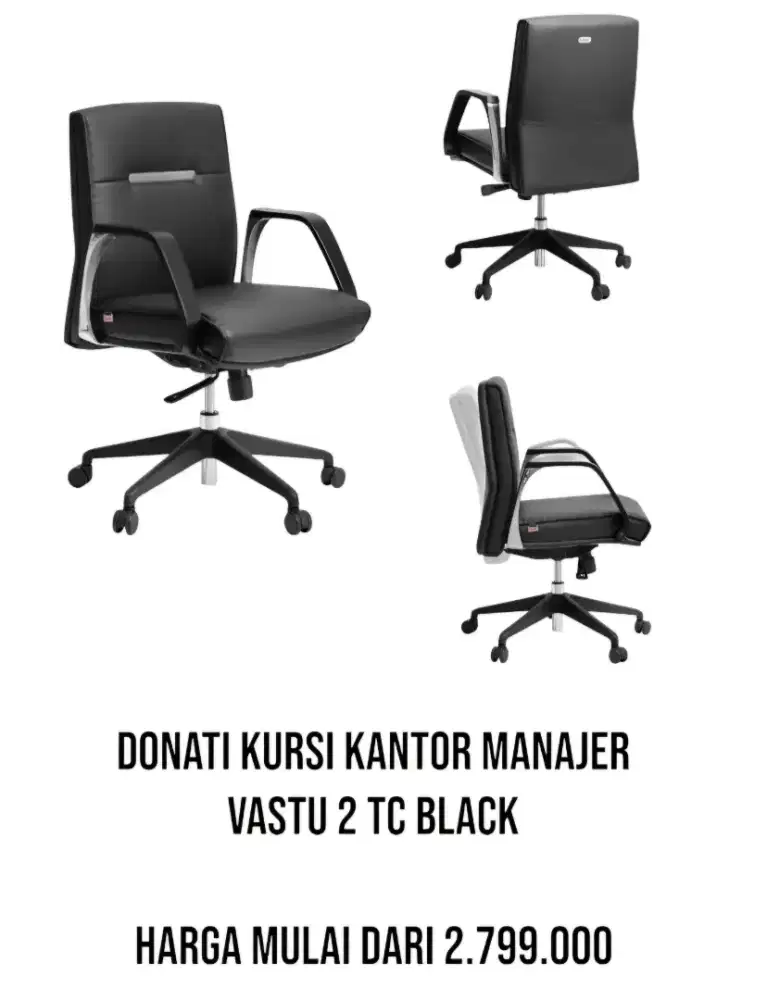 Donati Kursi Kantor Manajer VASTU 2 TC Black