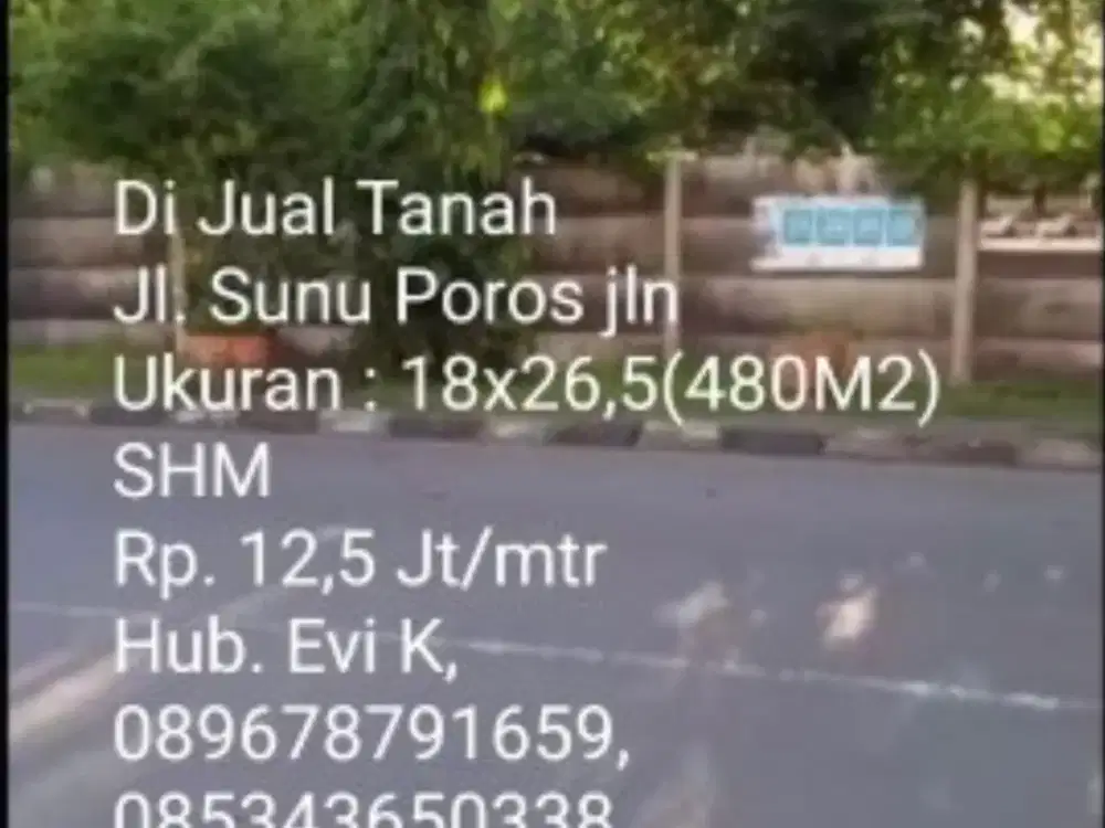 Dijual Kavling  Jl. Sunu Makassar