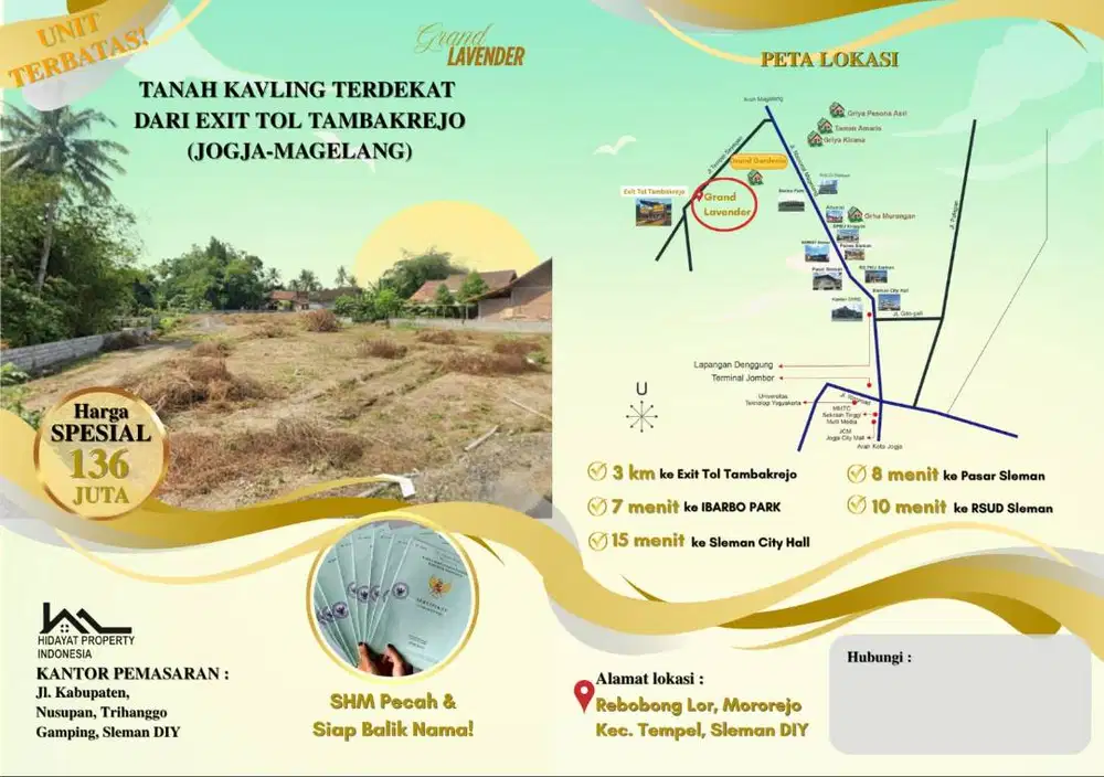 HARGA PERDANA!! Investasi Tanah Harga mulai 100 Jutaan dekat Exit Tol!