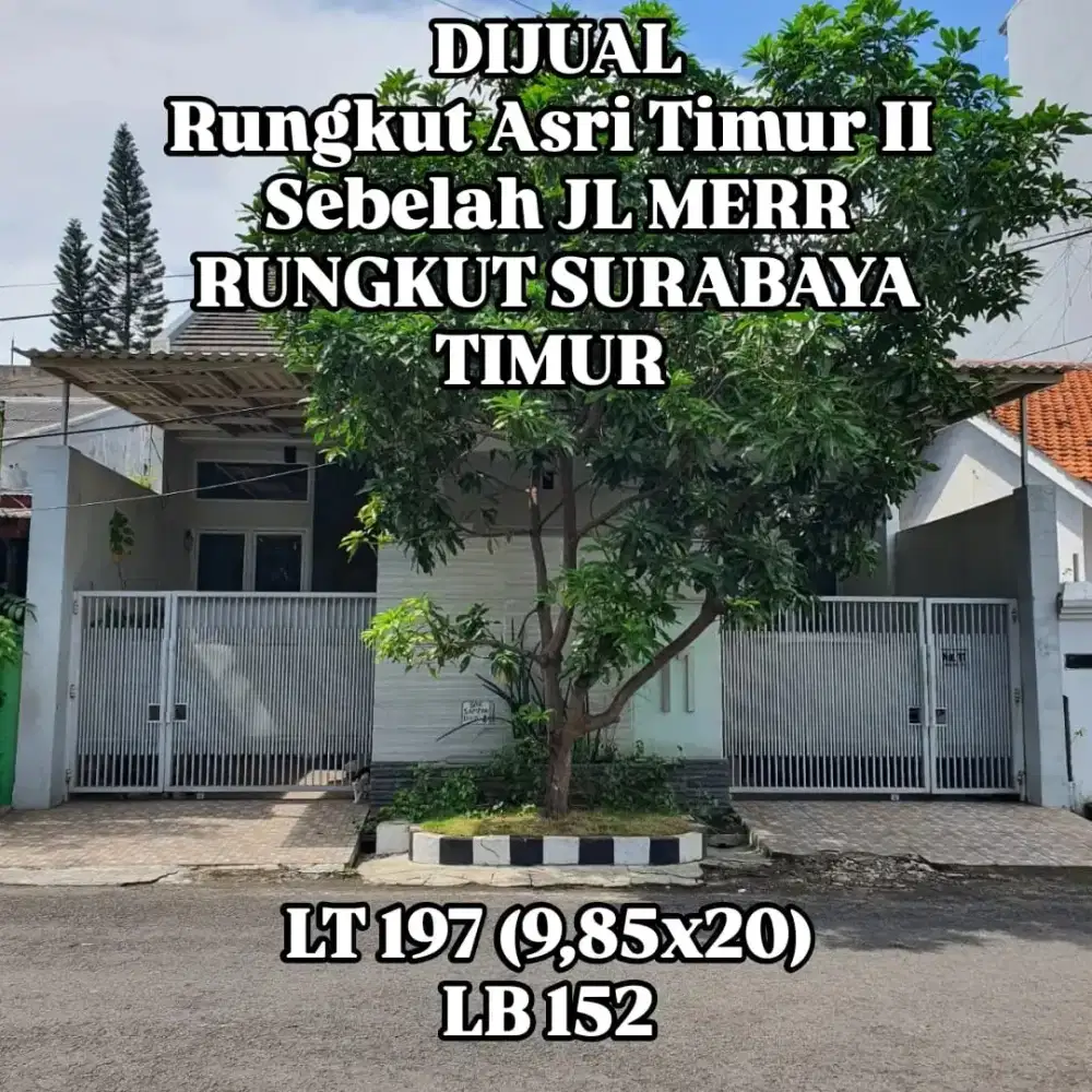 DIJUAL RUNGKUT ASRI TIMUR II SAMPING MERR