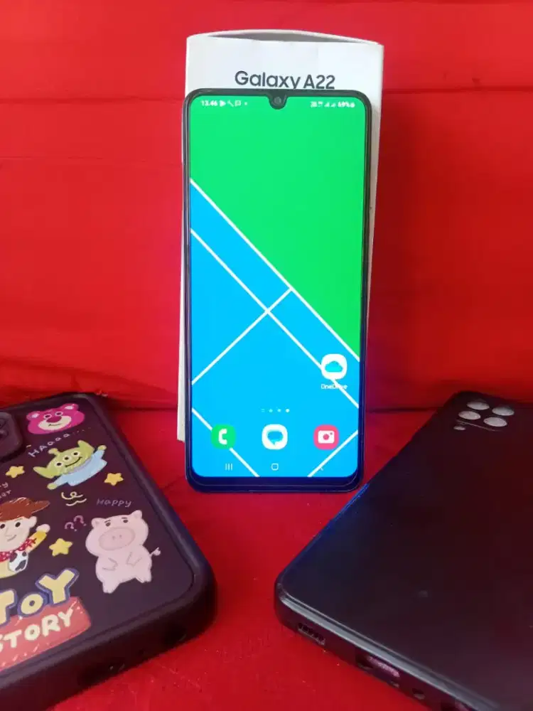Samsung A22 ram 6gb +6/138gb lengkap mulus segel bonus