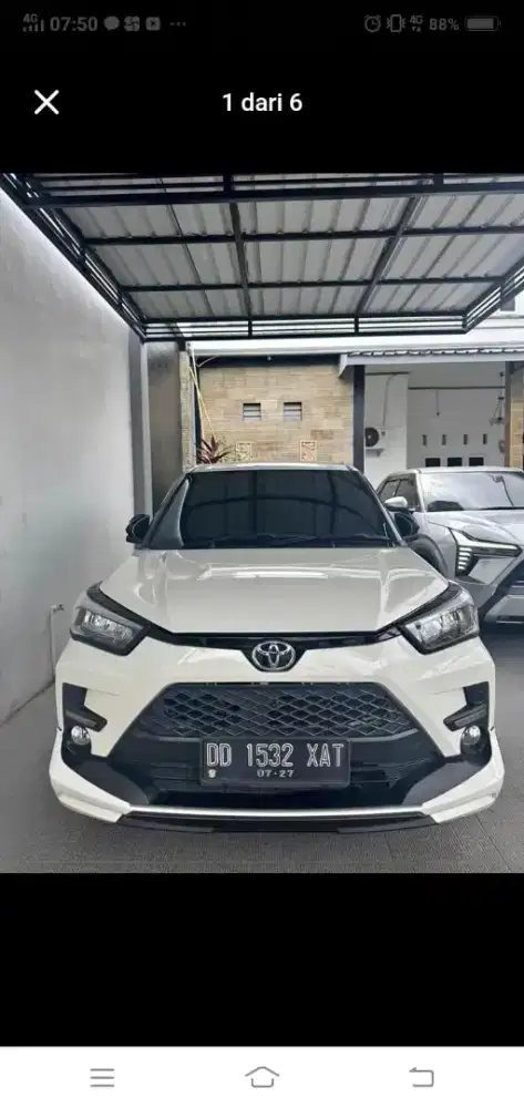 Toyota Raize 2022 warna putih mulus