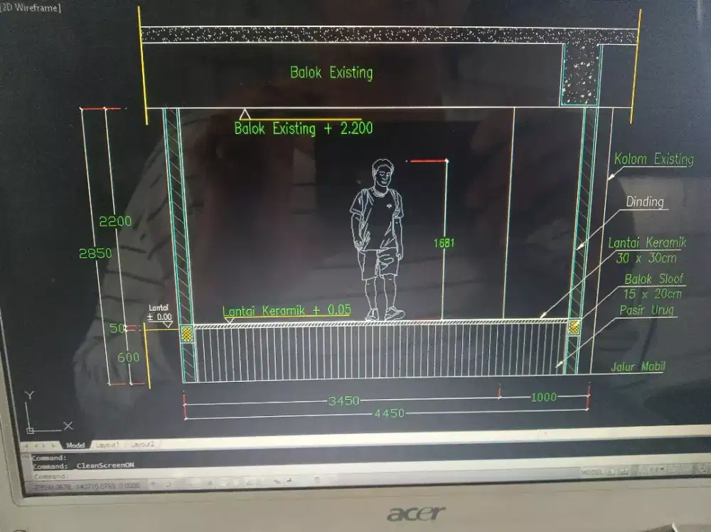 gambar sketsa tangan menjadi autocad 2d drafter cad