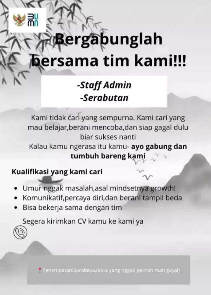 LOWONGAN KERJA ADMINISTRASI