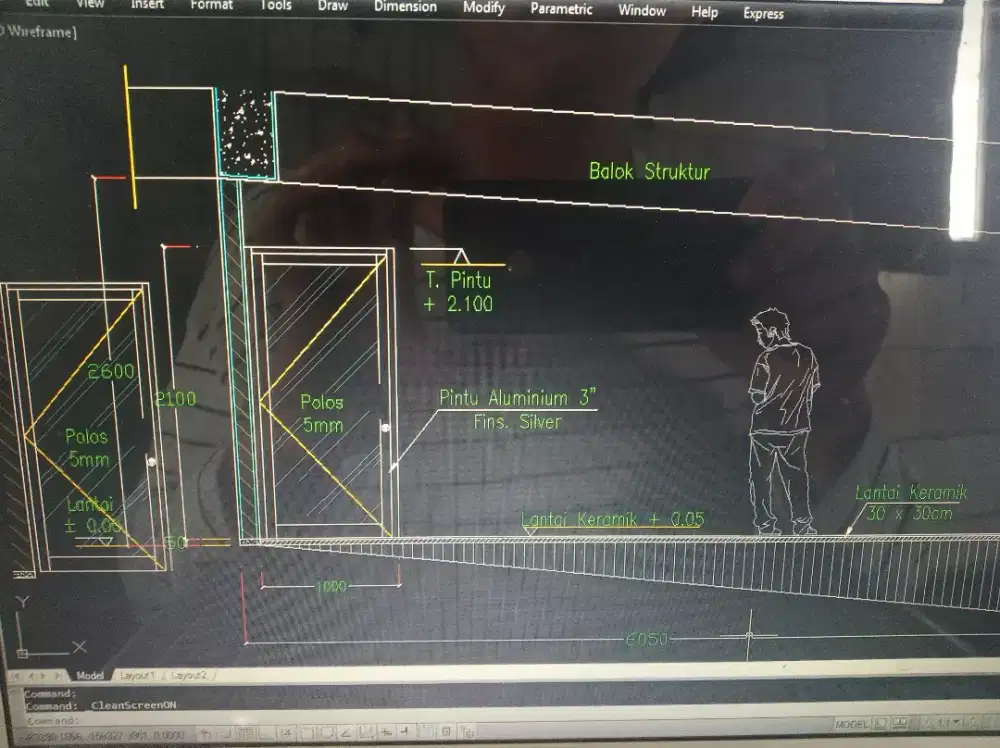 gambar sketsa tangan menjadi autocad 2d drafter cad