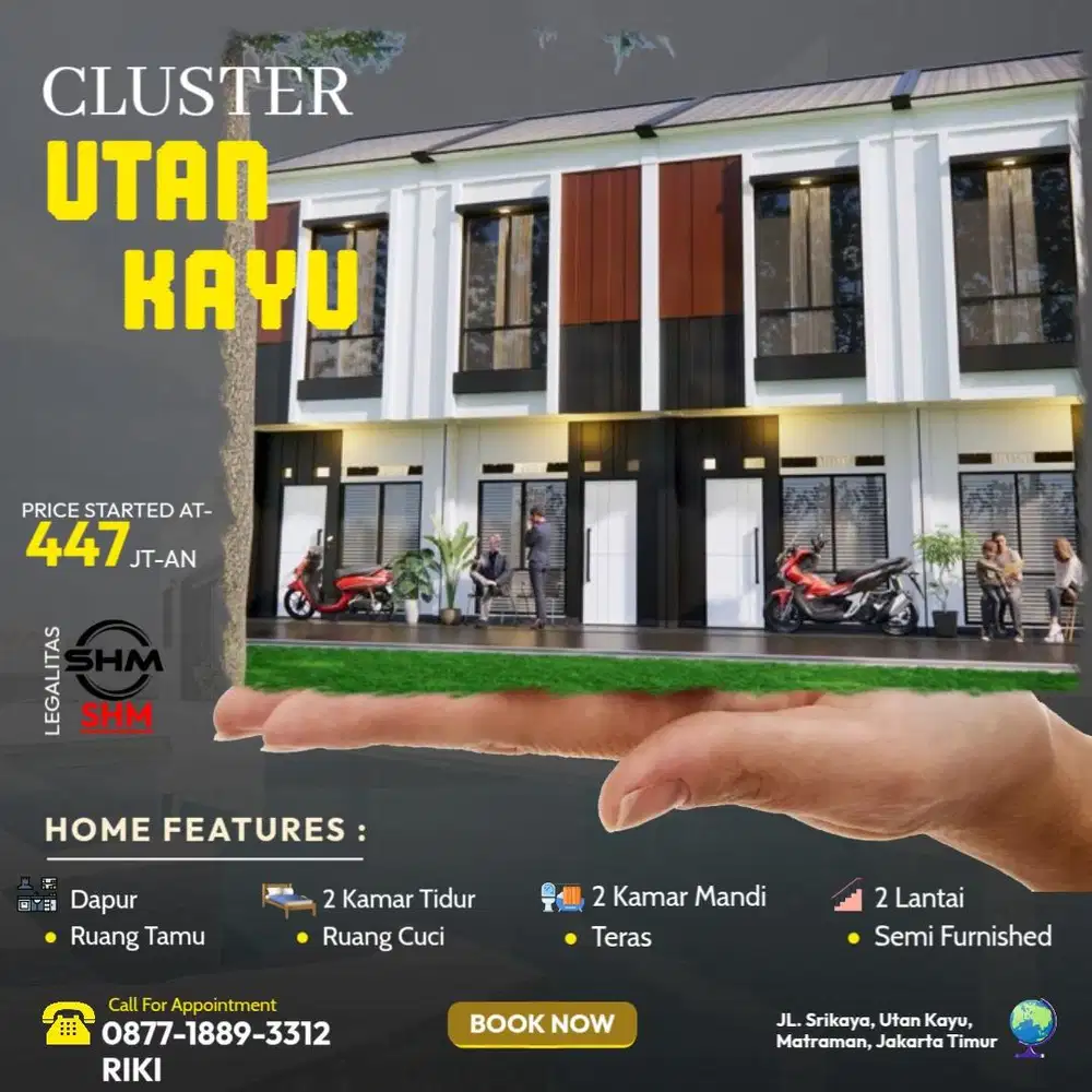 Rumah ready 2 lantai utan kayu matraman jakarta timur