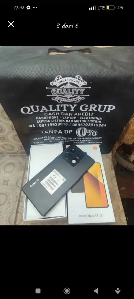 Xiaomi note 13 5G ram 8+4/256 fulset