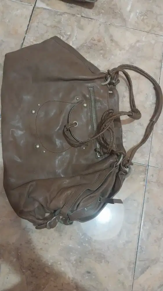 Tas second coklat besar