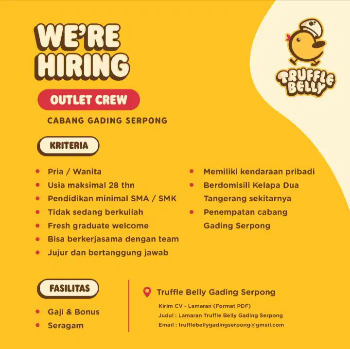 Lowongan Kerja Outlet - Truffle Belly Gading Serpong