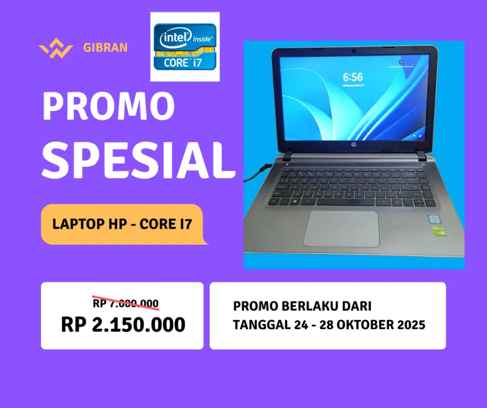 Laptop HP Core i7 - 6500U