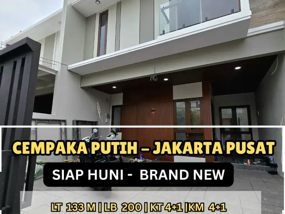 Rumah baru di komplek elite cempaka putih jakarta pusat