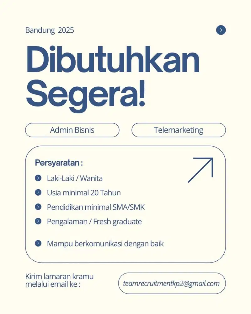 Telah dibuka lowongan pekerjaan untuk telemarketing
