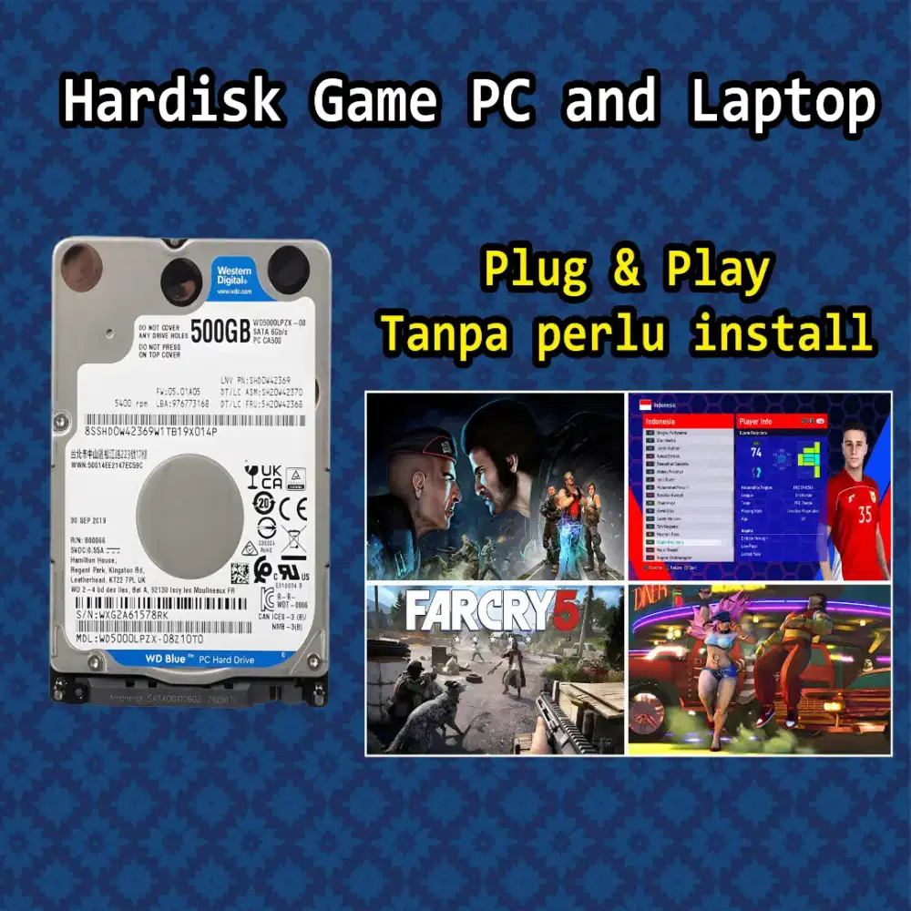 Hardisk Game PC/Laptop Plug & Play
