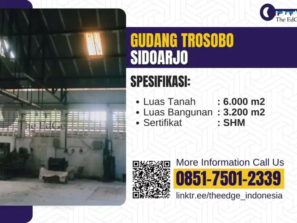 Disewakan Gudang Trosobo Taman Sidoarjo - The EdGe