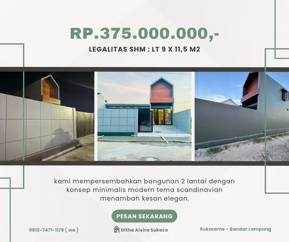Dijual Bangunan 2lantai SHM