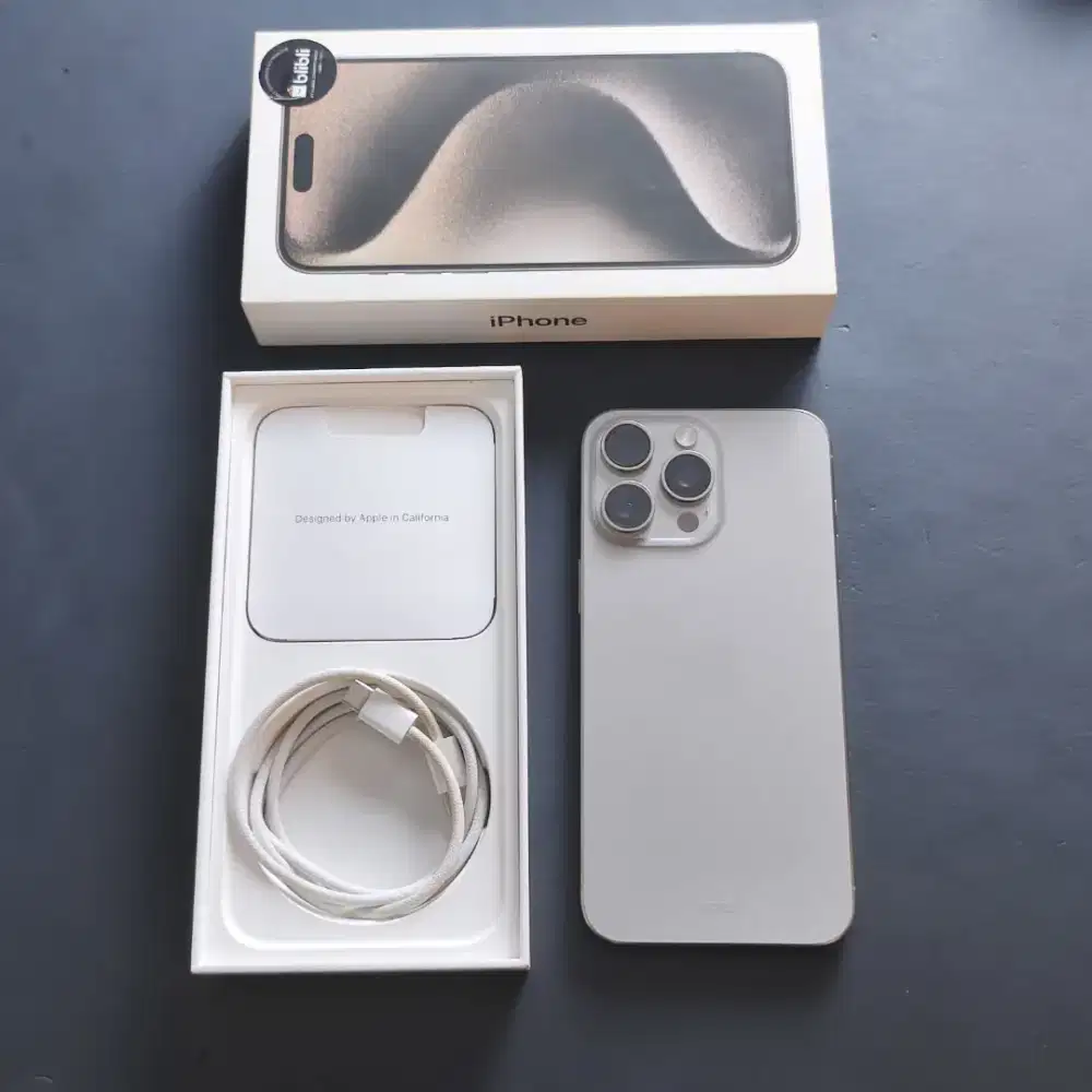 IPHONE 15 PRO MAX 256GB NATURAL TITANIUM EX GARANSI RESMI