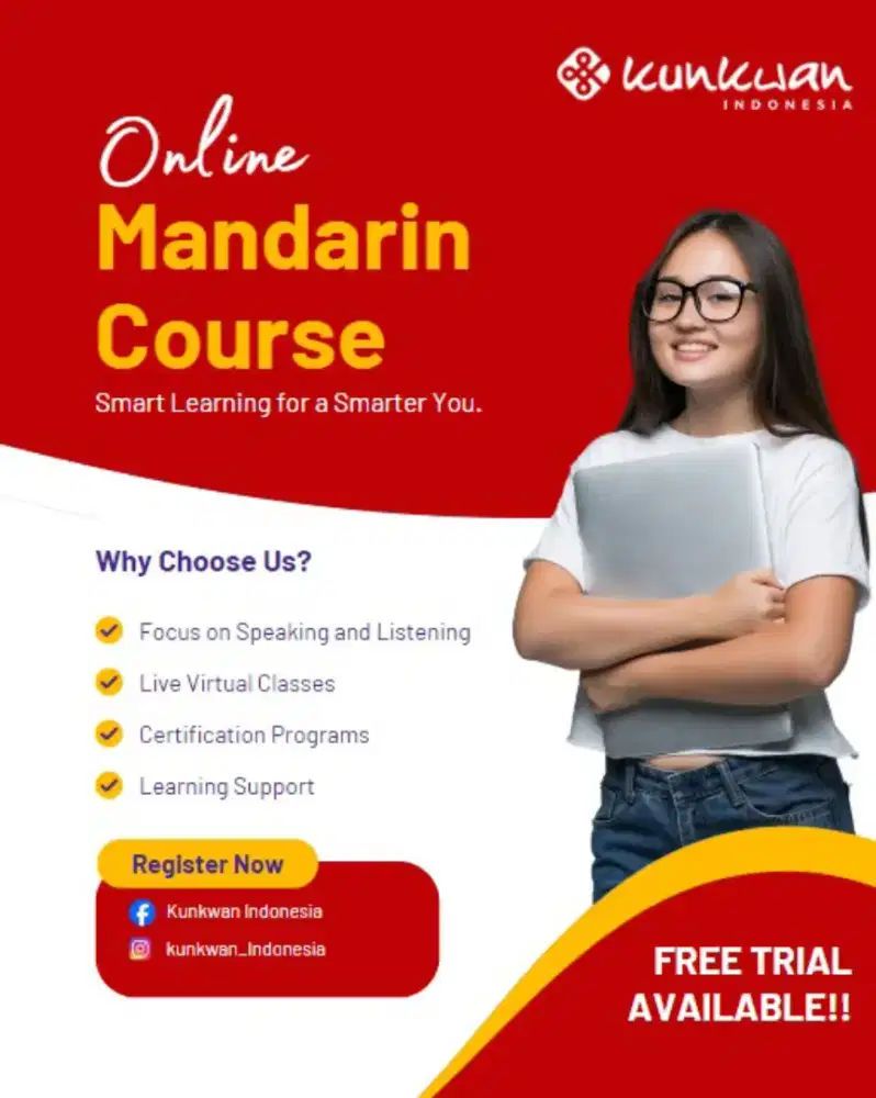 Free Trial Kursus Mandarin di Kunkwan Indonesia