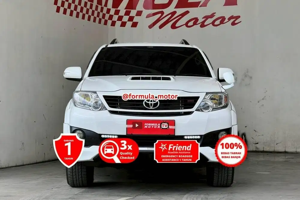 Toyota Fortuner VNT TRD Matic 2014 Putih AT diesel solar DP minim