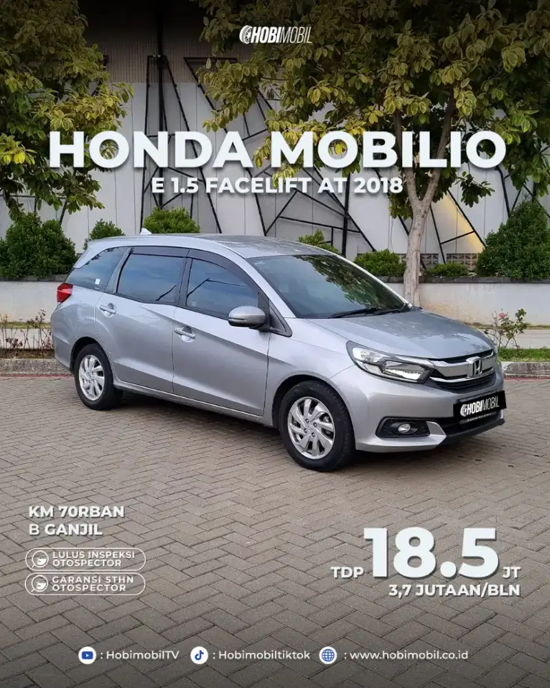 (garansi mesin 5th)Honda Mobilio E at 2018