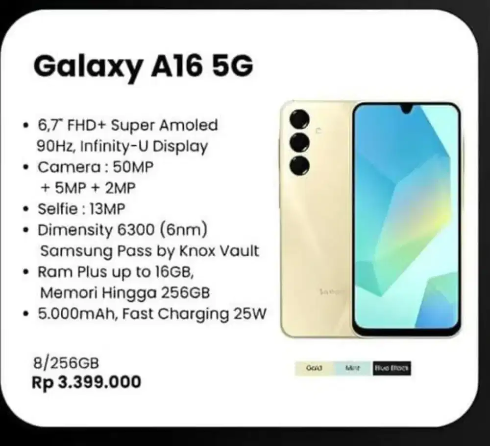 GALAXY A 16 5GB 8/256GB