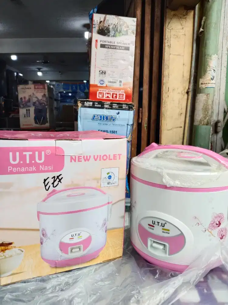 Magic Com UTU 1 Liter New Violet – Penanak Nasi Mini, Anti-Lengket