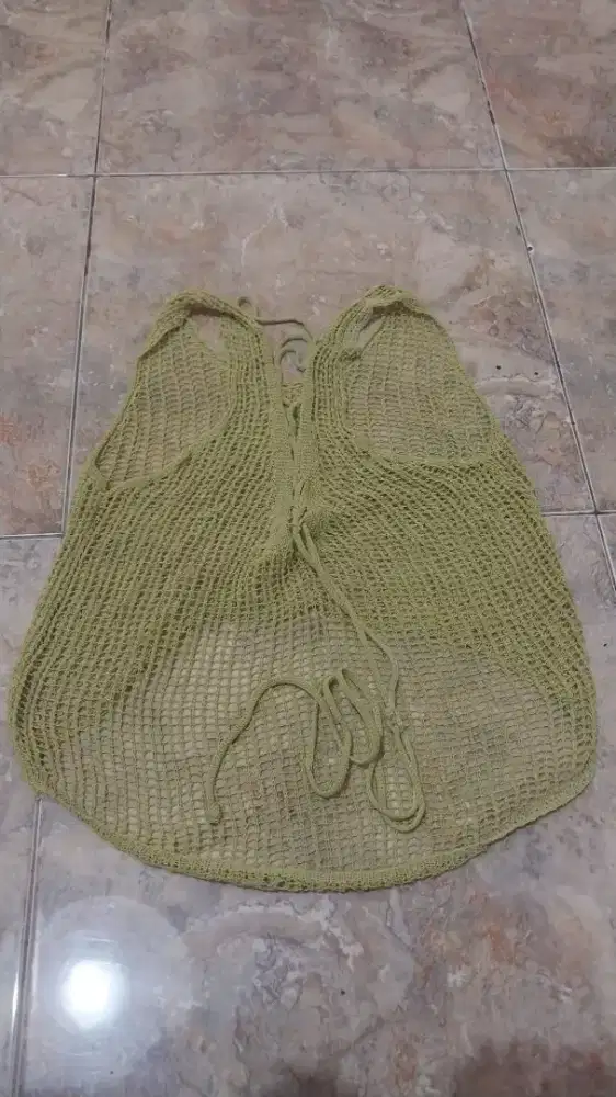 Crop top jaring