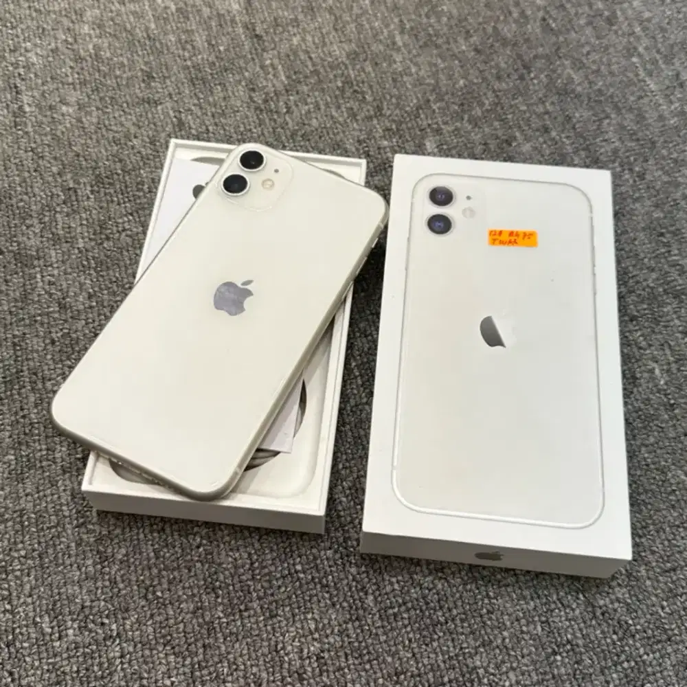 Iphone 11 128 ex IBOX bh 84 white mulus fullset ori