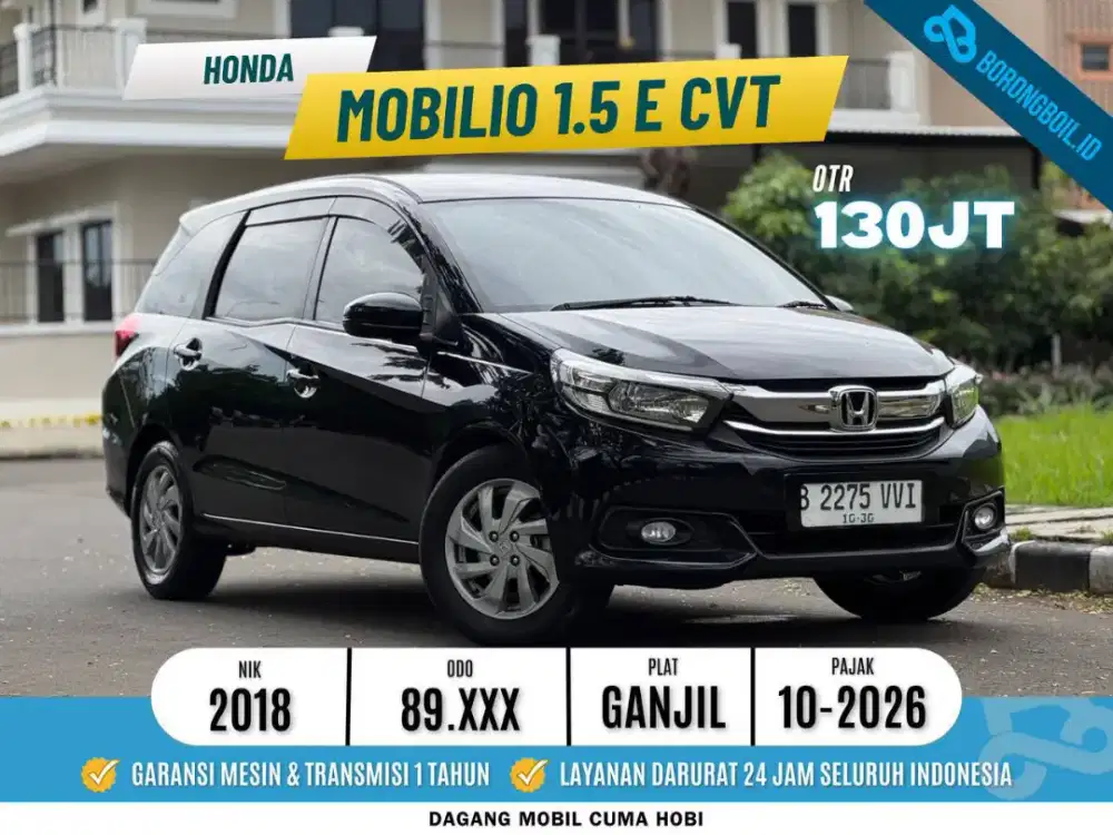 Honda Mobilio 1.5 E CVT 2018 Hitam SIAP PAKAI