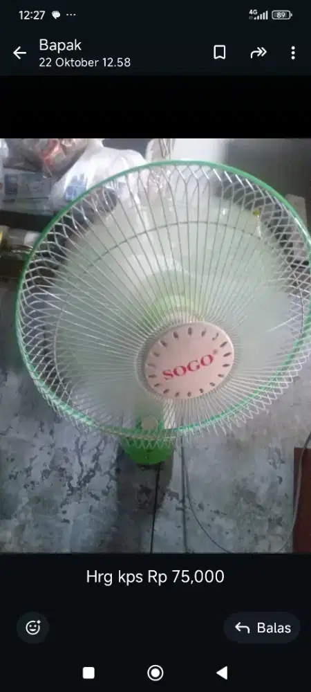 Dijual kipas dinding, nego