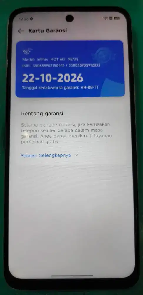 INFINIX HOT 60i 8+8/256Gb LIKE NEW