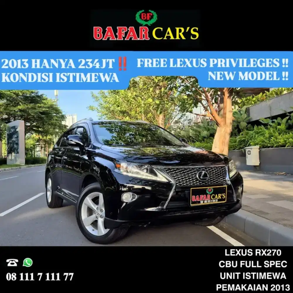 Lexus RX270 CBU Fullspek
