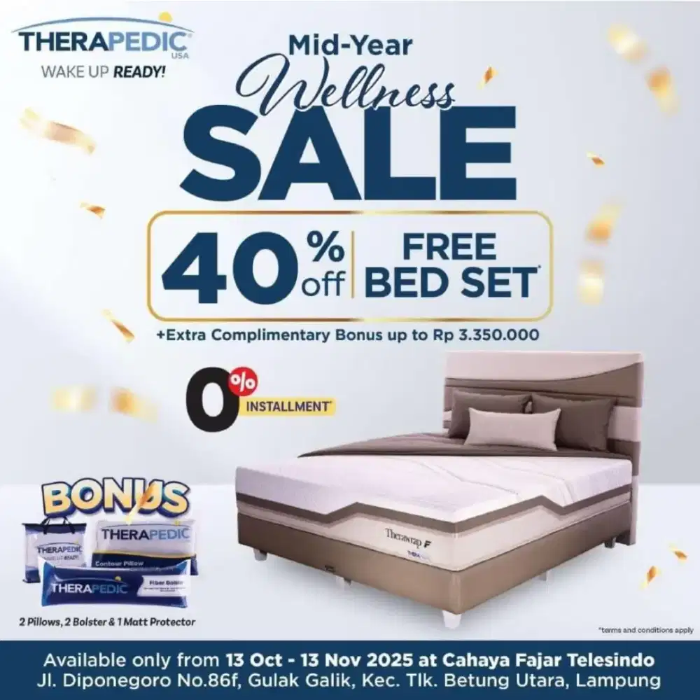 PROMO CICILAN SPRING BED COMFORTA BUNGA 0% DP RP. 0,-