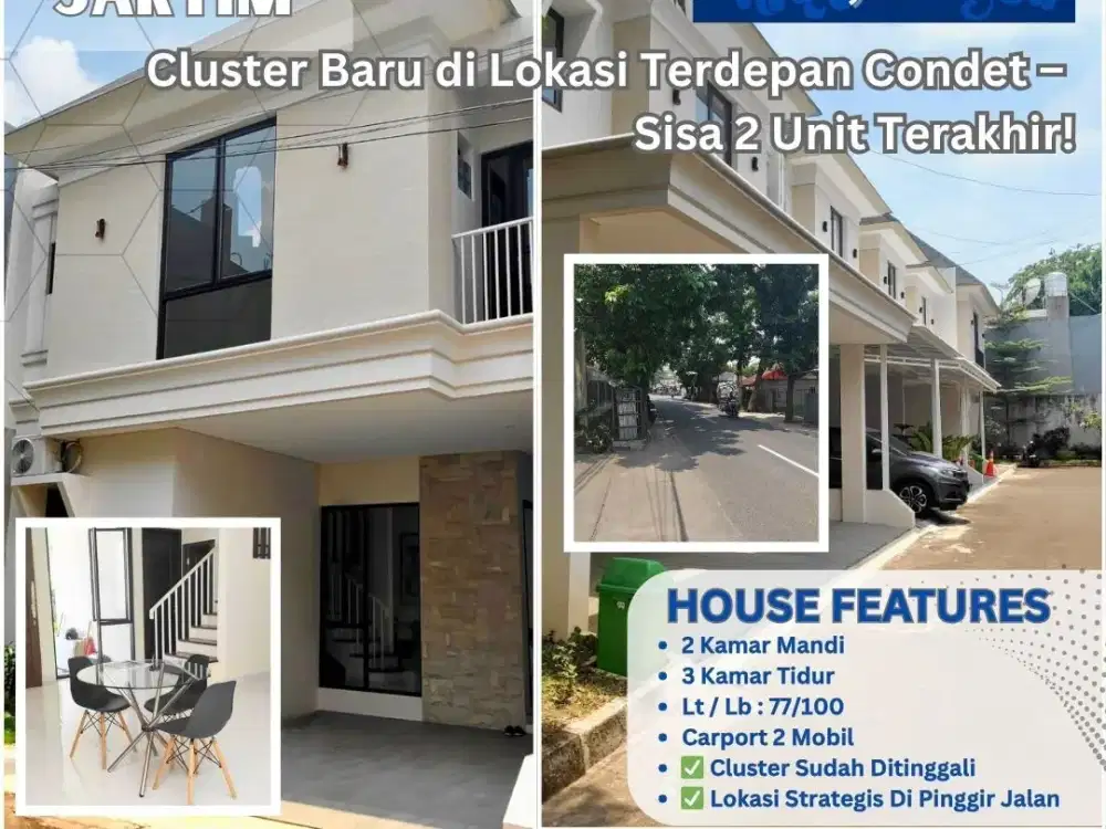 Cluster Baru di Lokasi Terdepan Condet –  Sisa 2 Unit Terakhir! 361C