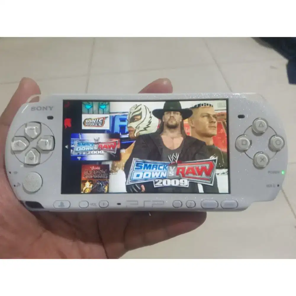Psp sony 3000 putih slim full 50 game muluss lancar siap main mantap