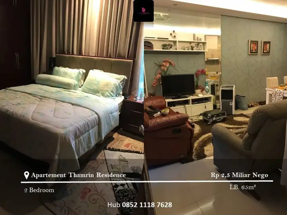 Dijual Apartement Thamrin Residence High Floor 2BR Furnished