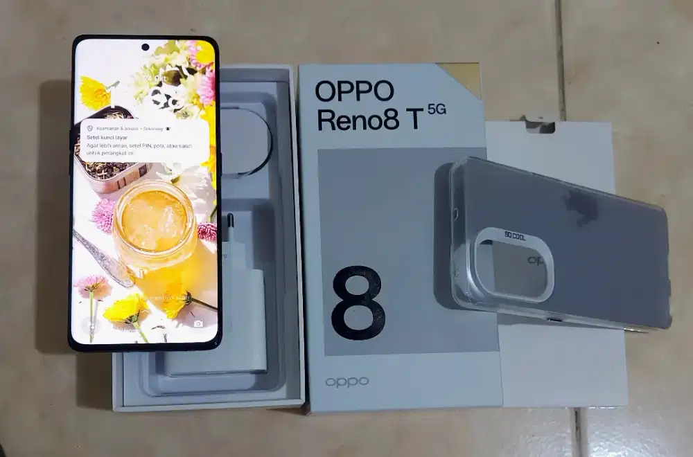 Oppo Reno 8T 5G Ram 8+8GB/256GB Fp dilayar Fullset like new No minus