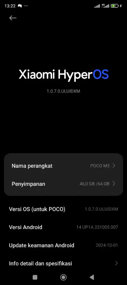Jual HP poco M5 second