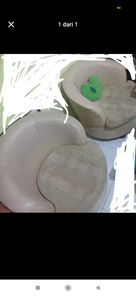 Kursi sofa ada 2 buah